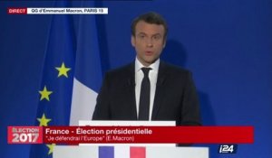 Discours d'Emmanuel Macron après les résultats