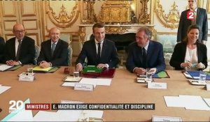 Ministres : Emmanuel Macron exige confidentialité et discipline