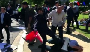 Clashes outside Turkey's Washington embassy