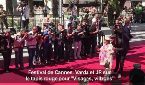 Cannes: Varda et JR sur le tapis rouge pour "Visages, villages"