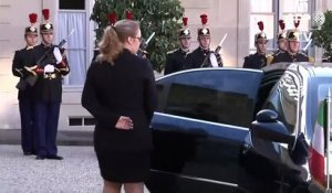Emmanuel Macron a reçu Paolo Gentiloni à l'Elysée