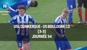 J34: USL Dunkerque - US Boulogne CO (3-3), le résumé