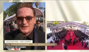 Benoît Magimel "Je viens juste d'arriver en hélicoptère" - Festival de Cannes 2017