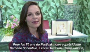 Cannes: la Palme d'or des 70 ans, un bijou serti de diamants