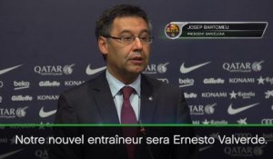 Barcelone - Bartomeu : "Valverde est le nouvel entraîneur"