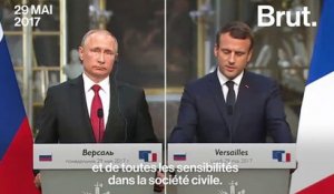 Emmanuel Macron: "Nous avons évoqué le cas des personnes LGBT en Tchétchénie"