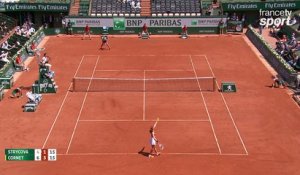 Roland-Garros 2017 : Alizé Cornet récite son tennis face à Strycova ! (4-6, 1-5)