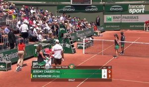 Roland-Garros 2017 : Jérémy Chardy en difficulté face à Kei Nishikori