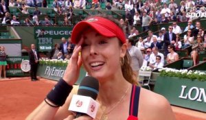 Roland-Garros 2017 : L’émotion d’Alizé Cornet après sa victoire contre Agnieszka Radwanska au 3e tour