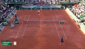 Roland-Garros 2017 : Un échange splendide en plein tie-break entre Djokovic et Ramos-Vinolas ! (6-6)