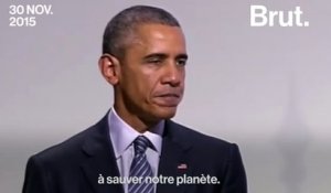 Il y a un 1 an et demi, le discours d'Obama à la COP 21