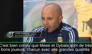 Argentine - Sampaoli : "Tester l'entente Messi-Dybala"