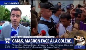 GM&S: "Je ne suis pas le père Noël", l'échange tendu de Macron avec la foule à Bellac