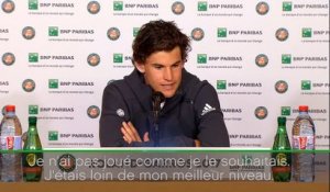 Roland-Garros - Thiem: "Loin de mon meilleur niveau"