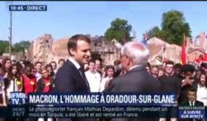 Très ému, le dernier rescapé d'Oradour-sur-Glane s'adresse à Emmanuel Macron