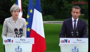 Emmanuel Macron et Theresa May dévoilent un plan d'action contre le terrorisme