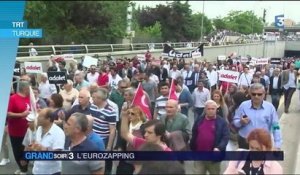 Eurozapping : bagarre au Sénat italien, manifestations en Turquie