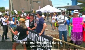 USA: manifestations dans le quartier cubain de Miami