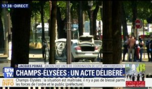 Champs-Élysées: à quoi correspond l'épaisse fumée orange qui s'échappe de la voiture ?