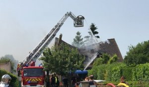 Incendie dans une maison