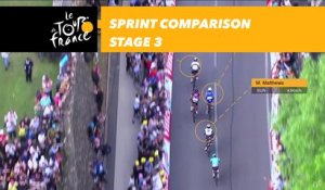 Sprint comparison / comparaison - Étape 3 / Stage 3 - Tour de France 2017