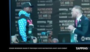 Conor McGregor danse et provoque Floyd Mayweather avant leur combat (vidéo)