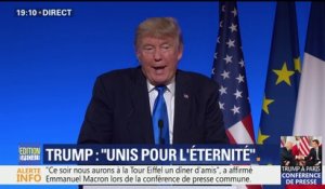 "Vous avez maintenant un grand leader", dit Trump à propos de Macron