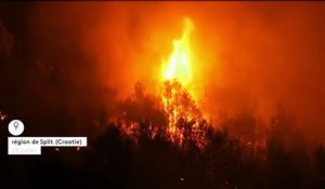 De violents incendies atteignent la banlieue de Split, en Croatie
