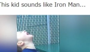 Un enfant imite Iron Man à la perfection