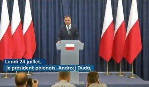 Pologne : le président oppose son veto aux lois contestées sur la réforme judiciaire