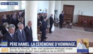 Hommage au père Hamel: Emmanuel Macron est arrivé à l'église de Saint-Etienne-du-Rouvray