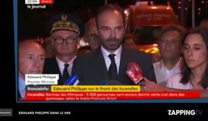 Incendies dans le Var : L'intervention du Premier ministre Edouard Philippe sur place (vidéo)