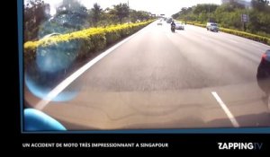 Un accident de moto impressionnant à Singapour, la vidéo choc