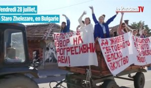 Street art : Trump et le pape François en Bulgarie