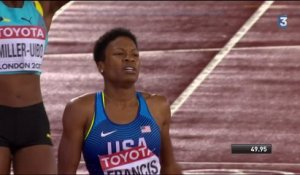 Mondiaux d’athlétisme : Phyllis Francis remporte le 400 m ! Shaunae Miller victime de crampes dans la dernière ligne droite !
