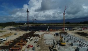 Le chantier du pas de tir ELA4, à Kourou, le 30 juin 2017