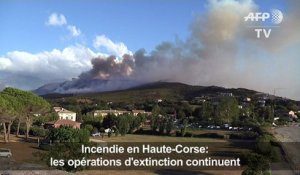 Incendies en haute corse: les opérations d'extinction continuent