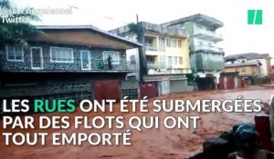 Les images dramatiques des inondations au Sierra Leone