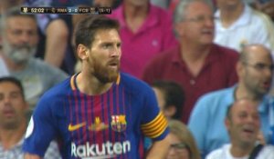 Finale Super Coupe d'Espagne - Messi sur la barre