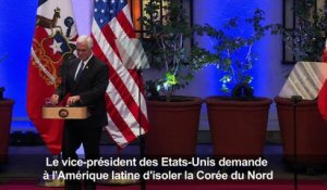 Pence demande à l'Amérique latine d'isoler la Corée du Nord