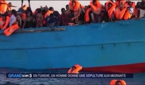 Tunisie : un homme donne une sépulture aux migrants