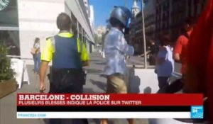 "Une ou deux personnes ont pris la fuite" : Une fourgonnette percute la foule à Barcelone