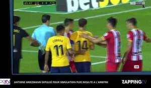 Antoine Griezmann expulsé pour simulation puis insulte à l'arbitre (vidéo)