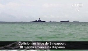 Singapour/Collision: 10 marins d'un destroyer américain disparus