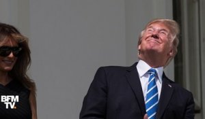 Ce moment où Trump regarde l’éclipse solaire… sans lunettes de protection