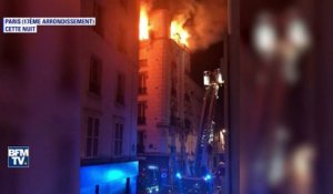 Paris: les images du violent incendie cette nuit dans un immeuble d’habitation
