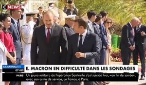 Sondage: Emmanuel Macron à nouveau en très forte baisse en août après avoir déjà perdu 10 points en juillet