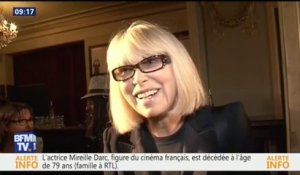 Disparition de Mireille Darc: Philippe Labro salue la mémoire d'une femme "intelligente, drôle et loyale"