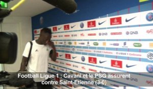 Foot: Cavani et le PSG assurent contre Saint-Etienne