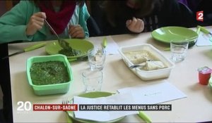 Chalon-sur-Saône : la justice rétablit les menus sans porc
